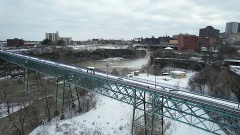 Pont de Rennes Bridge: High Falls Stock Footage 171415182
