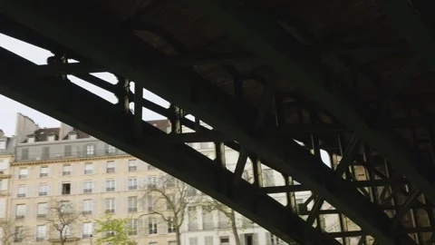 Pont de Sully, IV and V arrondissements of Paris, France.  Stock Footage 308728087