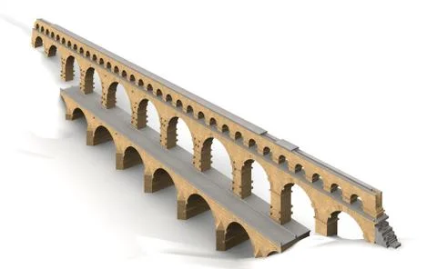Pont du gard 2 Stock Illustration