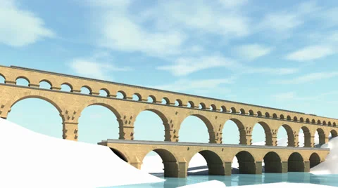 Pont du Gard Stock Footage 26179670