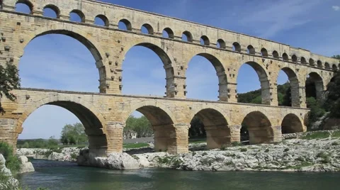 Pont du Gard Stock Footage 66429673