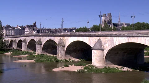 Pont Georges V Bridge - Orelans, France Stock Footage 32597989