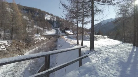 Pont sous la neige Stock Footage 230301962