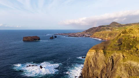 Ponta do Escalvado Cliffs - Ginetes - São Miguel - Azores - Portugal Video stock 347714617
