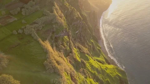 Ponta do Pargo Lighthouse seen from above, Madeira. Video stock 104062636