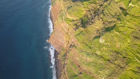 Ponta do Pargo Lighthouse seen from above, Madeira. Stock Footage 104067526