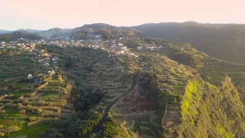 Ponta do Pargo Lighthouse seen from above, Madeira. Stock-Footage 104067541