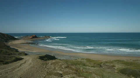 Ponta Ruiva beach - CAMERA PAN Vídeo Stock 46970987