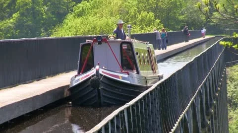 Pontcysyllte aqueduct, Wales Stock Footage 11158549