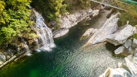 Ponte Brolla Aerial View Stock Photos