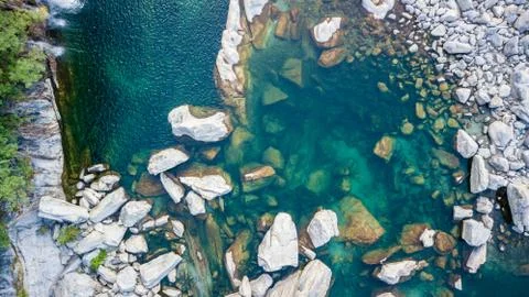 Ponte Brolla Aerial View Stock Photos