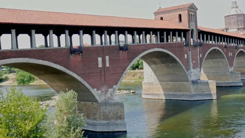 Ponte Coperto Pavia 스톡 동영상 197380292