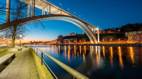 Ponte da Arrabida, Bridge over the Douro Stock Photos