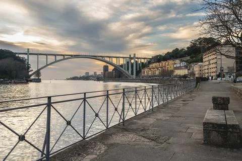 Ponte da Arrabida, Bridge over the Douro Stock Photos