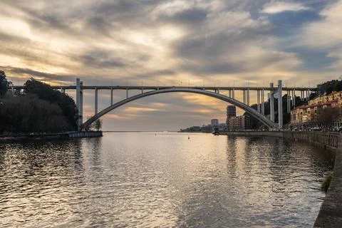 Ponte da Arrabida, Bridge over the Douro Stock Photos