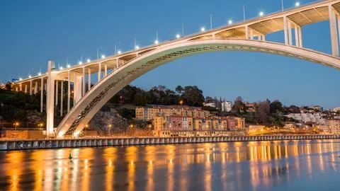 Ponte da Arrabida, Bridge over the Douro Stock Photos