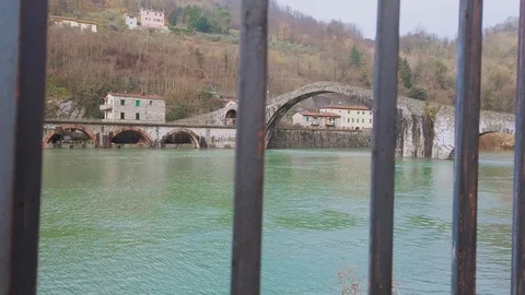 Ponte della Maddalena bridge Stock Footage 123830833