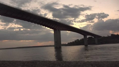 Ponte dos Santos bridge between Asturias and Galicia - 134 Video stock 310196446