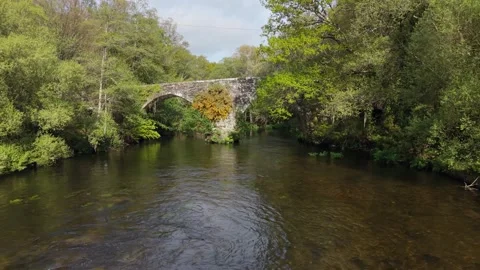 Ponte Medieval de San Alberte, A Historic Bridge Stock-Footage 335925903
