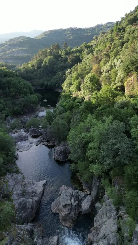Ponte Mizarela, or Devils Bridge in Portugal Stock Footage 276671826
