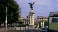 Ponte Sant' Angleo Bridge Rome Street Scene 1960S (Vintage Film Home Movie) 4369 Stock Footage