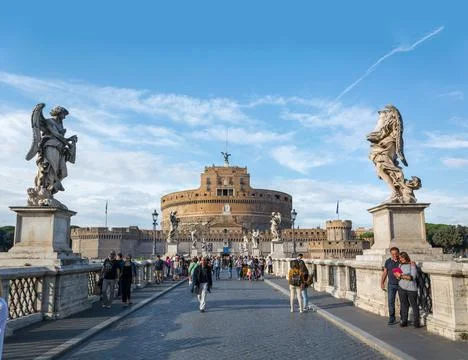 Ponte Sant'Angelo  view Stock Photos