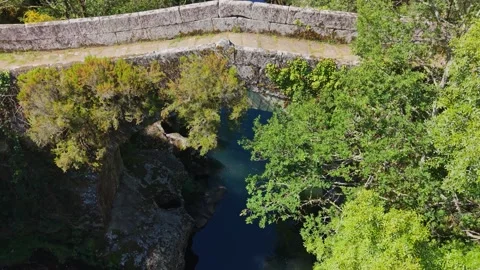 Ponte Taboada - 10th-century Stone Bridge Spanning Stock Footage 338277160
