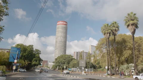 Ponte Tower Tilt Down Hillbrow Johannesburg South Africa Day (4k)(50fps) Stock Footage 196252362