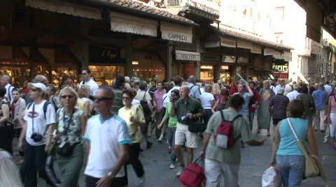 At Ponte Vecchio 2 Stock Footage 86280