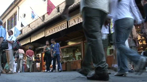 At Ponte Vecchio 3 Stock Footage 86274
