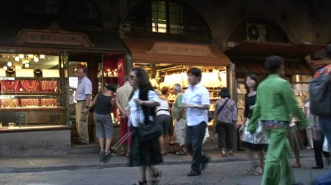 At Ponte Vecchio 4 Stock Footage 86270