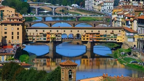 Ponte Vecchio and the River Arno 库存影片 81115560