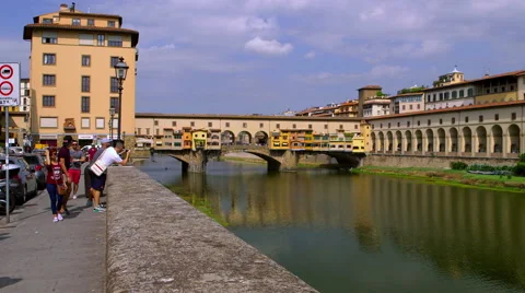 PONTE VECCHIO ARNO RIVER FIRENZE TUSCANT ITALY Stock Footage 67078347