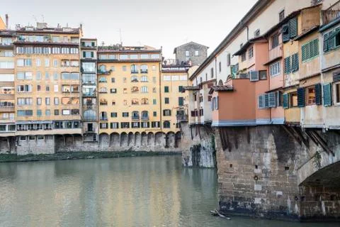 Ponte Vecchio on the Arno River Stock Photos