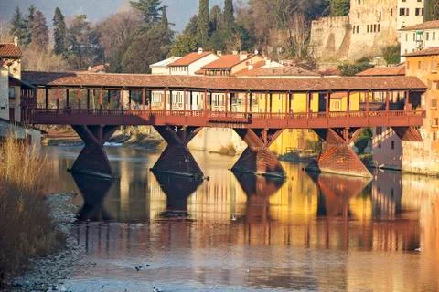 The Ponte Vecchio in Bassano del Grappa Foto stock
