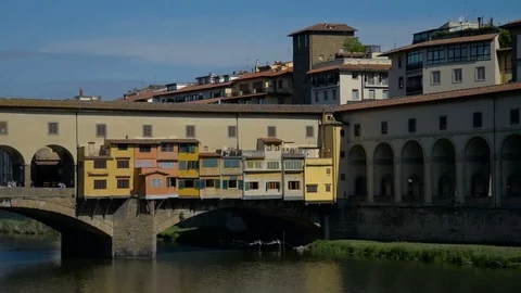Ponte Vecchio bridge in Florence Stock Footage 76854456