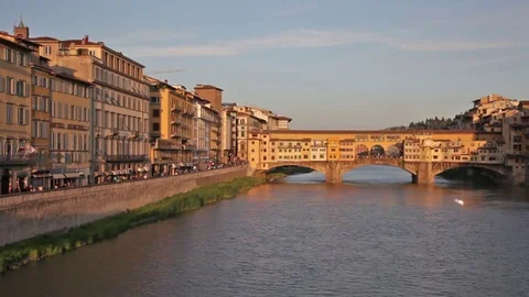 Ponte Vecchio bridge in Florence Stock Footage 80084870