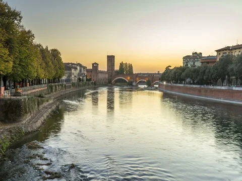 Ponte Vecchio day to night timelapse Florence Видео 85115459