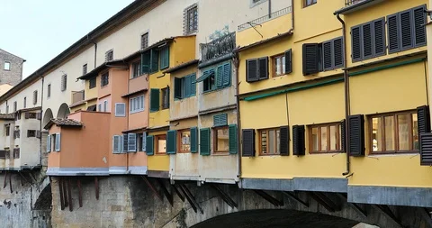 Ponte Vecchio In The Evening Video stock 116115568