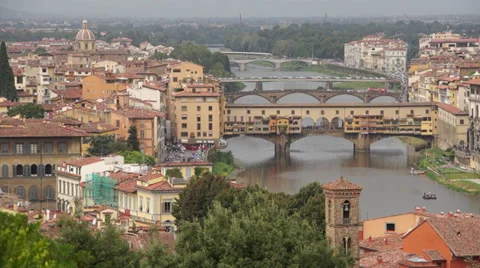 Ponte Vecchio in Florence (1 of 2) Stock Footage 32197730