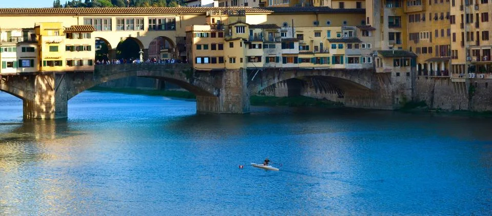 Ponte Vecchio Florence Panorama Stock Photos