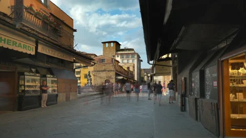 Ponte Vecchio in Florence Time Lapse 스톡 동영상 158165490