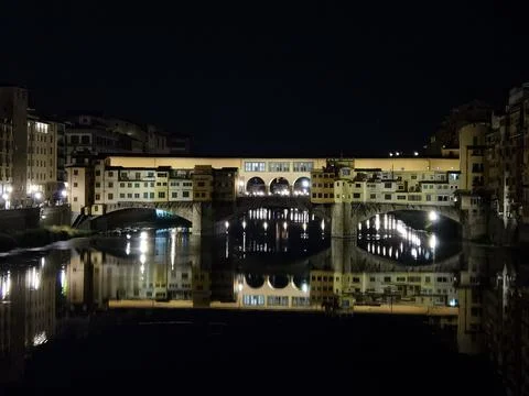 Ponte Vecchio by Night Foto stock