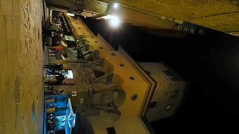Ponte Vecchio at night vertically, in 4k Stock Footage 103464797