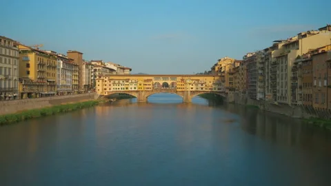 Ponte Vecchio Old Bridge in Florence Time Lapse 스톡 동영상 158171568