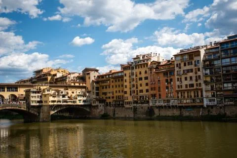 Ponte Vecchio over Arno river in Florence, Italy . Foto stock