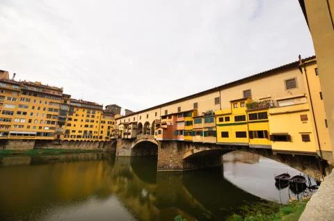 Ponte Vecchio over Arno river in Florence, Italy Stock Photos