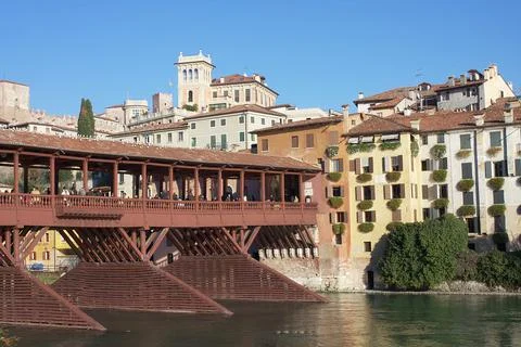 Ponte Vecchio (Ponte degli Alpini) - Bassano del Grappa - Italy - View Stock Photos