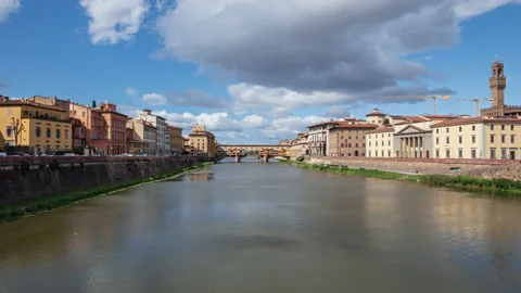 Ponte Vecchio timelapse, Florence Vídeo Stock 133635236