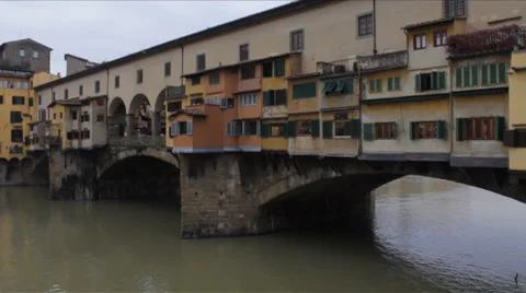 Ponte Vecchio in Winter Stock Footage 46369823